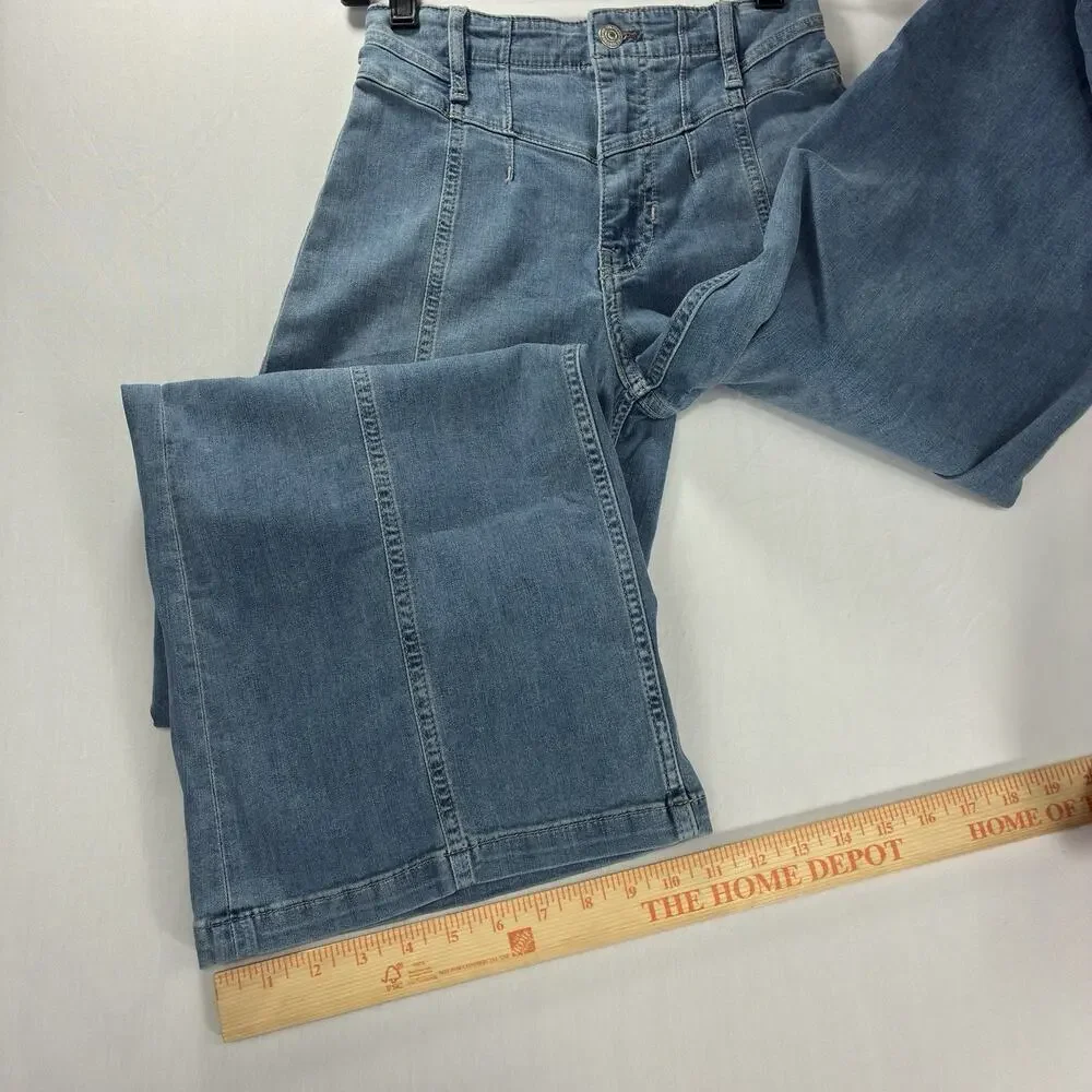 Free People We The Free Wide-Leg Jeans Women’s 25 Medium Wash Blue High Rise